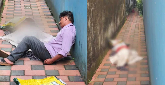 സ്ത്രീയെ തലയ്ക്കടിച്ച് കൊന്നു, വീട്ടുവളപ്പിൽ ചാക്കിൽ കെട്ടിയ നിലയിൽ മൃതദേഹം; അരികിലിരുന്ന് ഉറങ്ങി വീട്ടുടമസ്ഥൻ