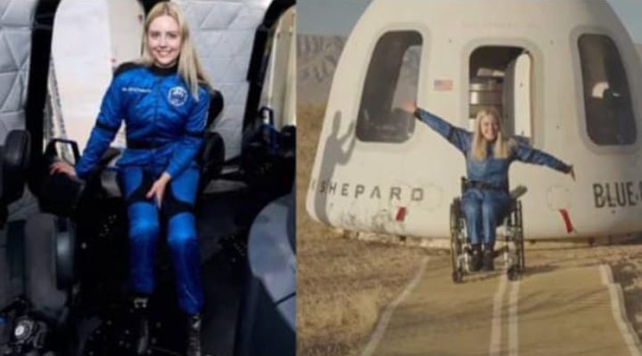 ഒരു സ്വപ്നസാക്ഷാത്കാര നിമിഷം: വീൽചെയറിൽ ബഹിരാകാശം കീഴടക്കി മിഷേല