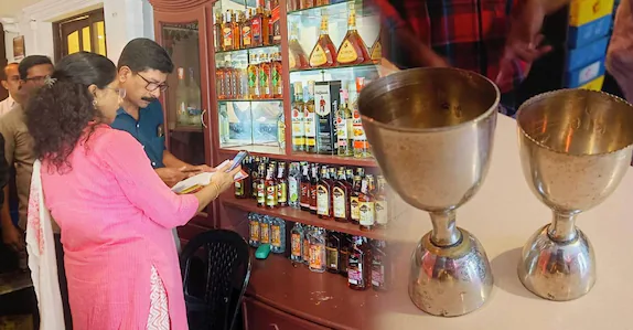 60 മില്ലി പെഗിനു 48 മില്ലിയുടെ അളവ്പാത്രം;  ബാറിൽ അളവ് തട്ടിപ്പ്, ഫൈനടിച്ച് വിജിലൻസ്