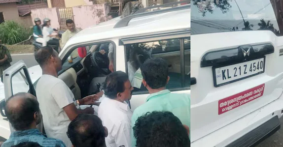 വാഹനം നൽകണമെന്ന് ‍പ്രസിഡന്റ്, അനുമതി വേണമെന്ന് ഡ്രൈവർ; നടുറോഡിൽ പ്രസിഡന്റും സെക്രട്ടറിയും തമ്മിൽ വാക്കേറ്റം