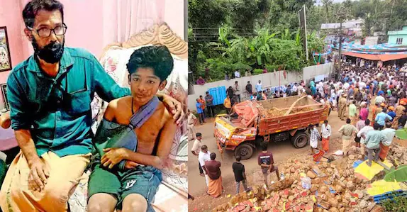കാൽവിരൽ കണ്ട് മണ്ണുനീക്കി, രക്ഷിച്ചത് മകനെ; ടിപ്പർ ലോറി അപകടത്തിനിടെ അദ്ഭുത രക്ഷപ്പെടൽ