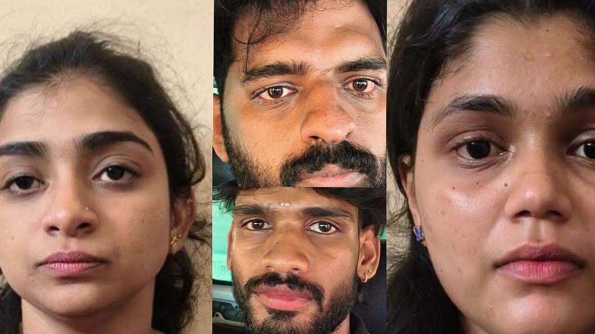 ‘രഹസ്യഭാഗത്ത് ഒളിപ്പിച്ചു’; 323 ഗ്രാം എംഡിഎംഎയുമായി രണ്ട് യുവതികള് അടക്കം നാലുപേര് പിടിയില്