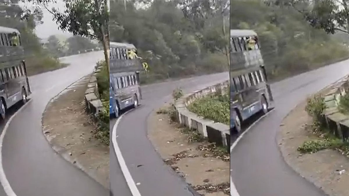 ഓടുന്ന ഡബിൾ ഡക്കർ ബസിൽ നിന്ന് തലയും ശരീരവും പുറത്തിട്ട് അഭ്യാസം; അപകട യാത്രയുടെ ഞെട്ടിക്കുന്ന വിഡിയോ