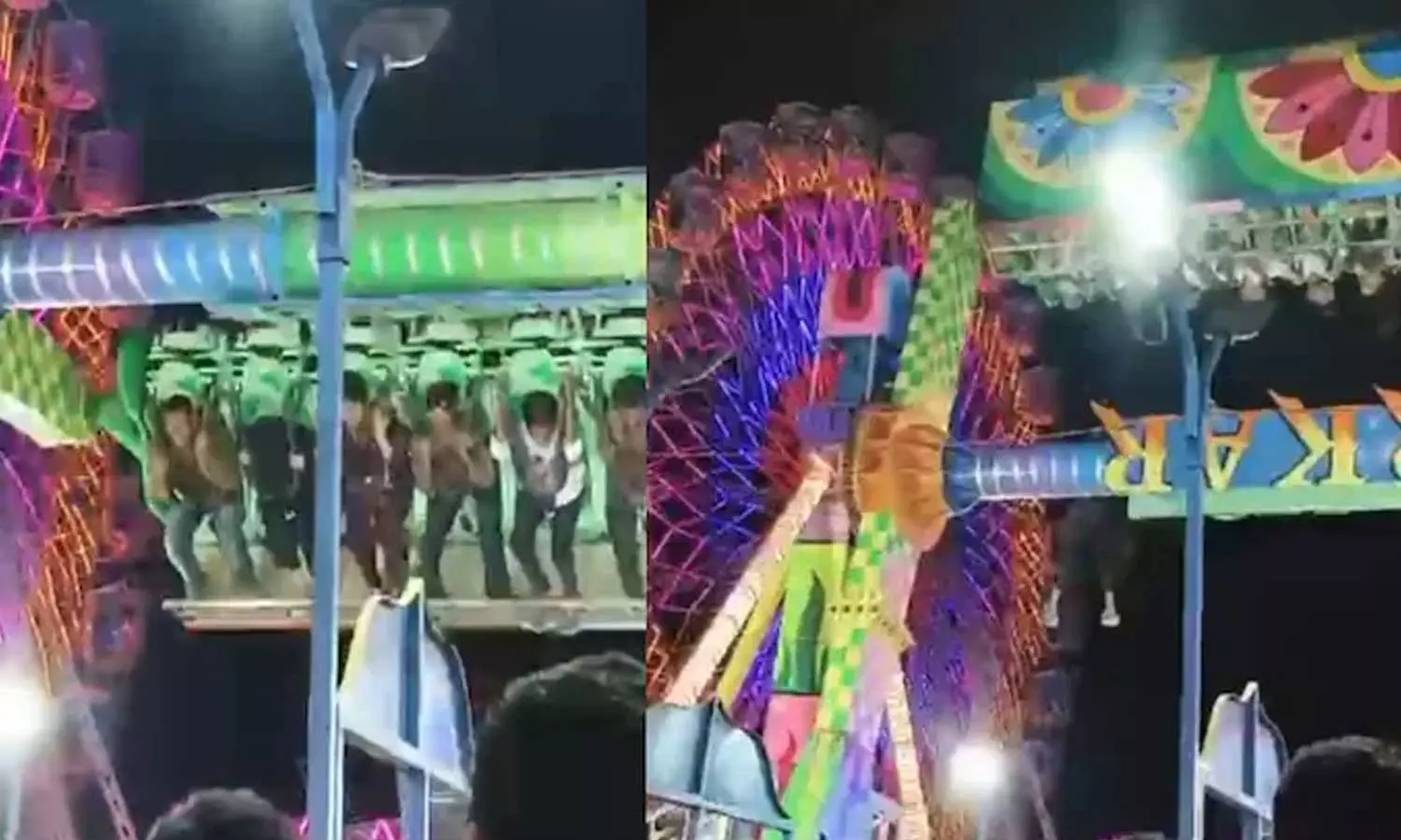 കറങ്ങുന്ന റൈഡിനിടെ സുരക്ഷാ ബെൽറ്റ് തകർന്നു; യുവതി ദൂരേക്ക് തെറിച്ചുവീണു, ഗുരുതര പരിക്ക്