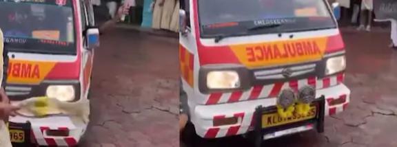 ഓണാഘോഷത്തിന് ആംബുലൻസ്; പരിപാടി സ്കൂൾ ഗ്രൗണ്ടിൽ, പ്രൈവറ്റ് സ്ഥാപനം കുരുക്കിൽ