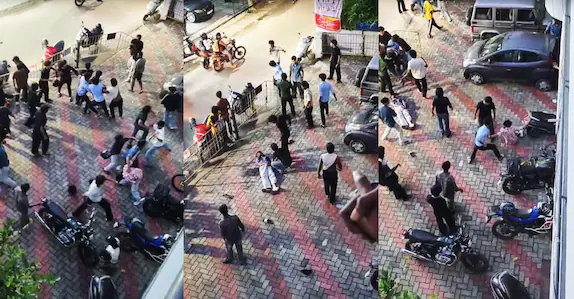 വാക്കേറ്റത്തിന് ഒടുവിൽ കയ്യാങ്കളി; കോളജ് വിദ്യാര്ഥികൾ തെരുവിൽ ഏറ്റുമുട്ടി