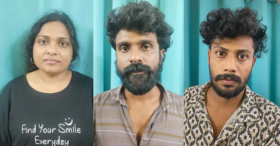 ലോഡ്ജിൽ താമസിച്ച് എംഡിഎംഎ വിൽപ്പന; യുവതി ഉൾപ്പെടെ മൂന്നംഗ സംഘം പിടിയിൽ