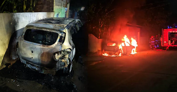 ഓടിക്കൊണ്ടിരുന്ന കാറിന് തീപിടിച്ച് ഒരു മരണം