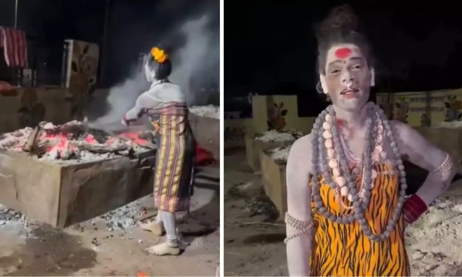 കത്തുന്ന ചിതയിൽ നിന്ന് മനുഷ്യമാംസം ഭക്ഷിച്ചു; വീഡിയോ വൈറലായതിന് പിന്നാലെ സ്വയം പ്രഖ്യാപിത അഘോരിയെ പിടികൂടി പൊലീസ്