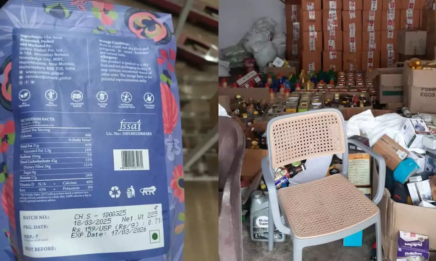 വാങ്ങുന്നതെല്ലാം കഴിക്കാമോ? ആമസോണ്‍, ഇന്‍സ്റ്റാമാര്‍ട്ട് കേന്ദ്രങ്ങളില്‍ ഉള്‍പ്പെടെ പരിശോധന, കണ്ടെത്തിയത് മൂന്ന് കോടിയുടെ പഴകിയ ഭക്ഷ്യവസ്തുക്കള്‍