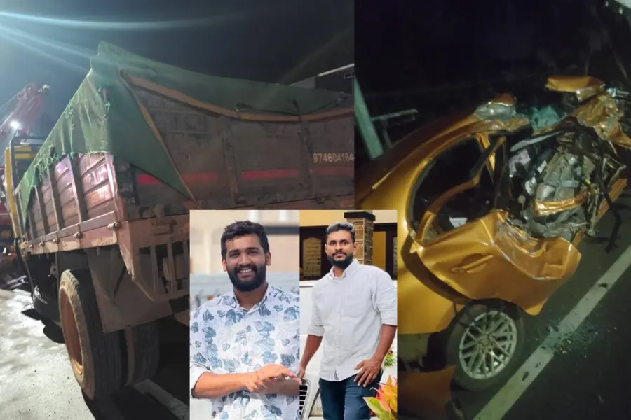 ഗുരുതര അനാസ്ഥ വീണ്ടും; തെറ്റായദിശയിൽ വന്ന ലോറിയിൽ കാറിടിച്ച് യുവാക്കൾ മരിച്ചു