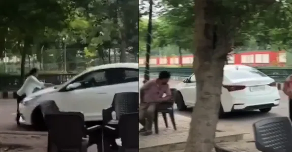 പങ്കാളി മറ്റൊരാൾക്കൊപ്പം കാറിൽ, തടഞ്ഞ യുവതിയെ കാർ ഇടിച്ചു തെറിപ്പിച്ചു; ബോണറ്റിൽ സഞ്ചാരം