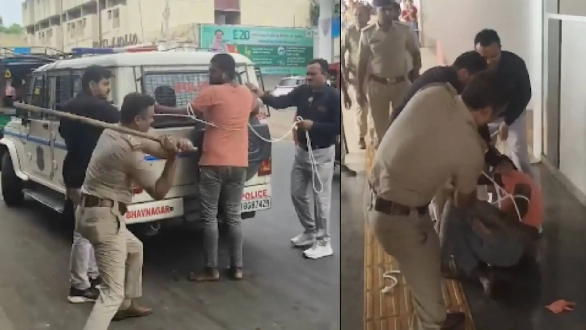പങ്കാളിയെ മർദിച്ചുകൊന്ന് യുവാവ്, കുറ്റകൃത്യം പുനരാവിഷ്‌കരിച്ച് പോലീസ്; ശേഷം പ്രതിയെ പൊതിരെ തല്ലി