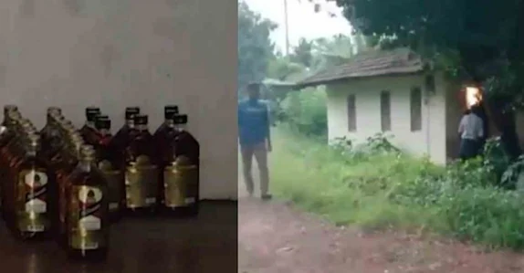 അടച്ചിട്ട വീട്ടിൽ വിദേശമദ്യശേഖരവും വെടിയുണ്ടകളും; ഒരാൾ കസ്റ്റഡിയിൽ