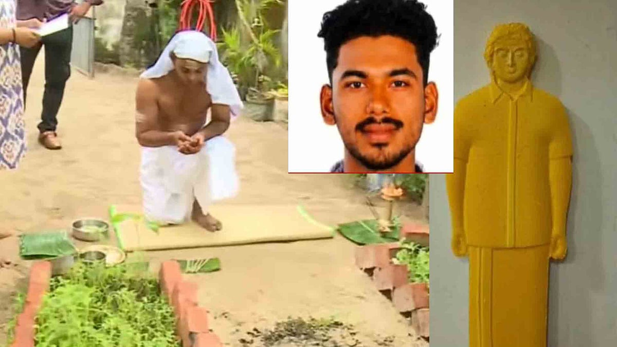 ‘അവന് ഇനി വരില്ല’, മകന്റെ രൂപം തടിയില് കൊത്തിയെടുത്ത് അന്ത്യകര്മ്മം നടത്തി, ചിതയില് ദഹിപ്പിച്ച് അമ്മ